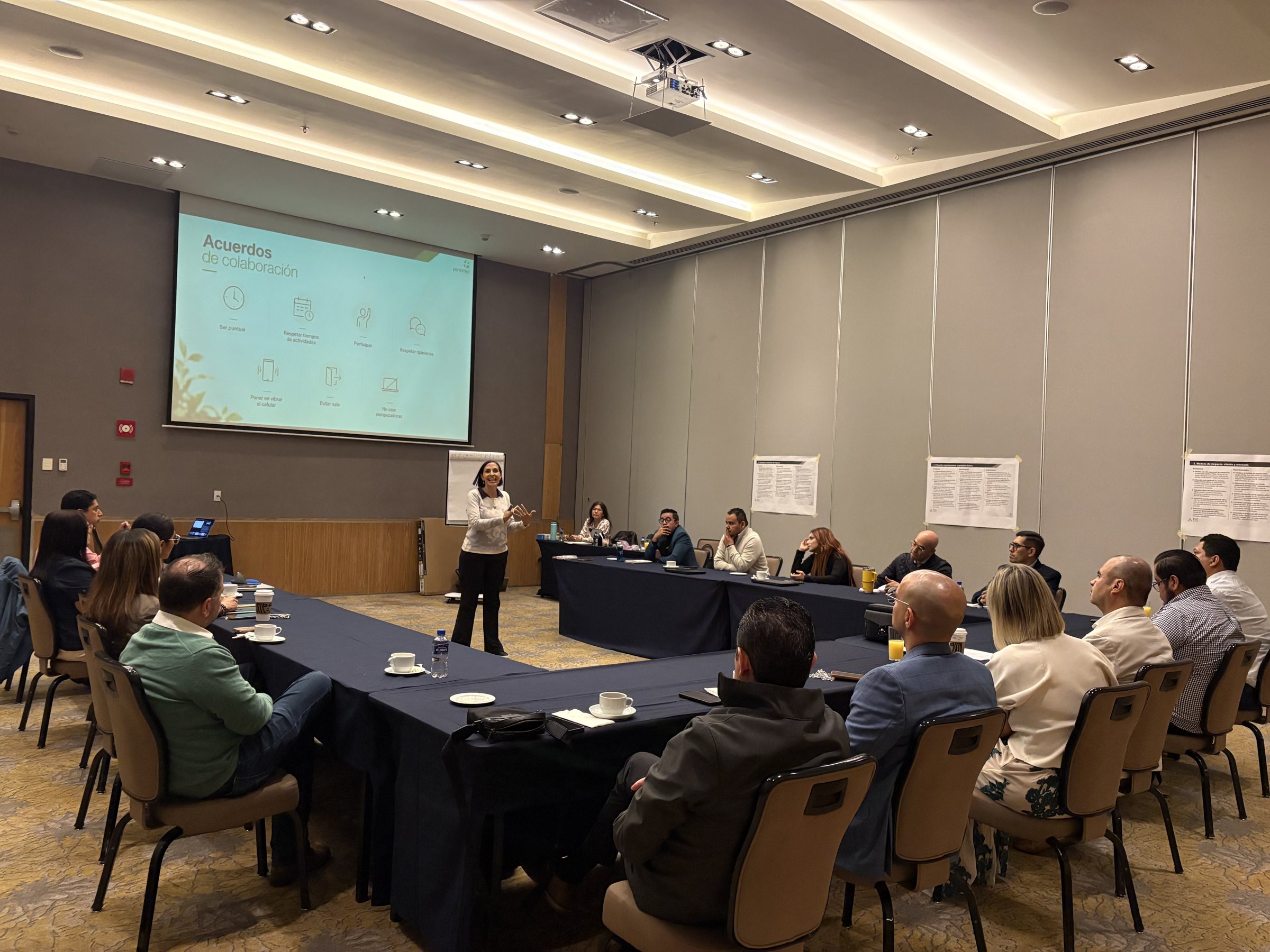 Comité directivo en sesión de trabajo